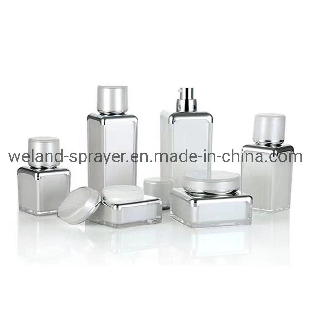 OEM Acrylic Cream Jar Lotion Cosmetic Perfume Bottle Set