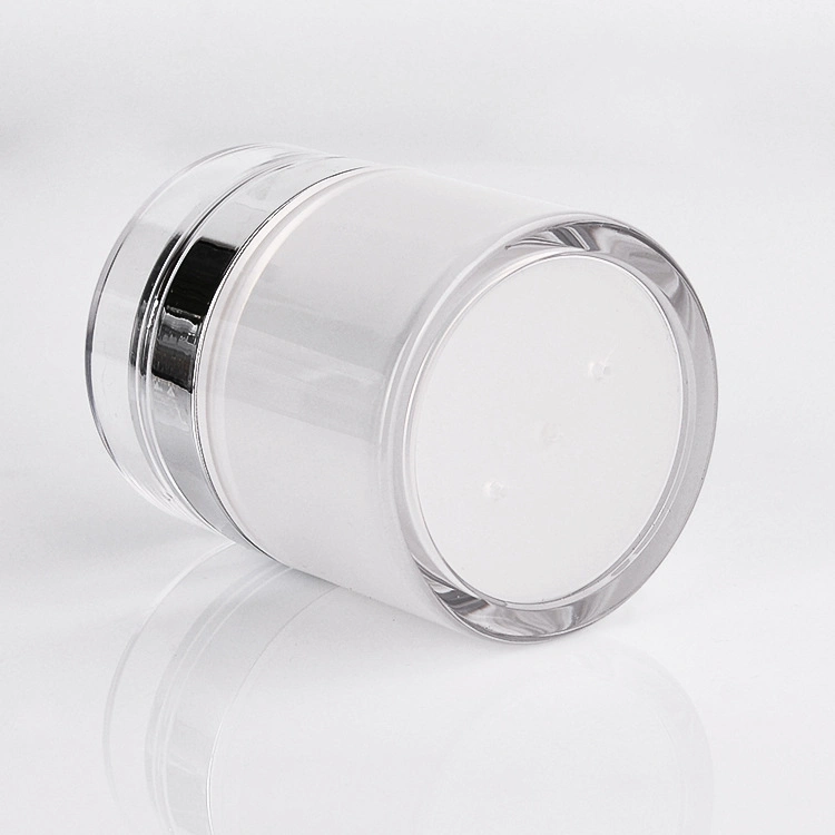 Plastic Acrylic Frosted Jar Vacuum Cream Jar with Free Sample