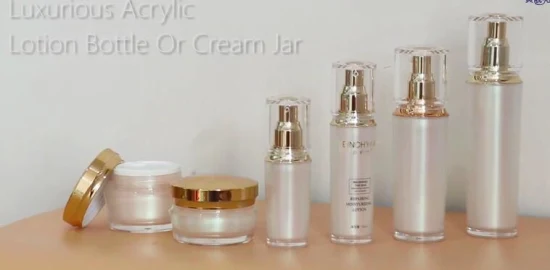 White High-End Acrylic Containers Cosmetic Packaging Cream Jar and Lotion Plastic Bottles